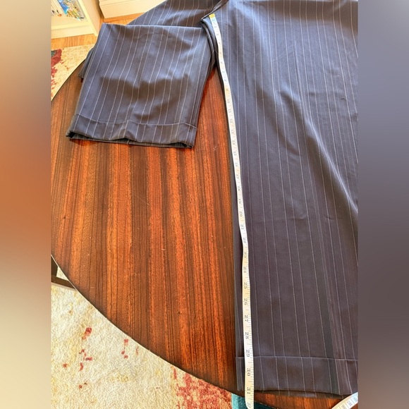 TAHARI ARTHUR S. LEVINE Women Plus Career Pant Suit Size 20W Brown Pinstriped - Picture 15 of 16